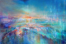 Cours d'eau - à la lumière du soir sur Annette Schmucker