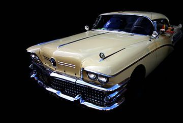 oldtimer buick before a black background by Henk Langerak