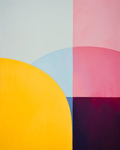 Moderne Abstraktion in ungewöhnlicher Farbkombination