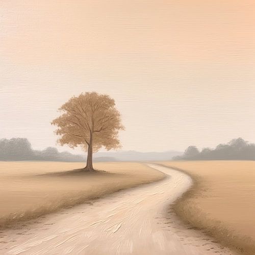 Beige Malerei Stille Zuflucht | Horizont
