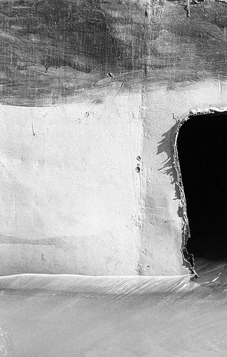 Abstracte compositie in analoog zwart-wit