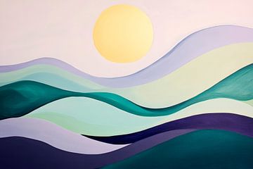 Wellen und Sonne – Harmonische Farbenpracht von Poster Art Shop