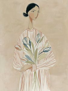 Frau mit Blumen