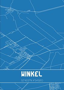 Blaupause | Karte | Winkel (Nord-Holland) von Rezona