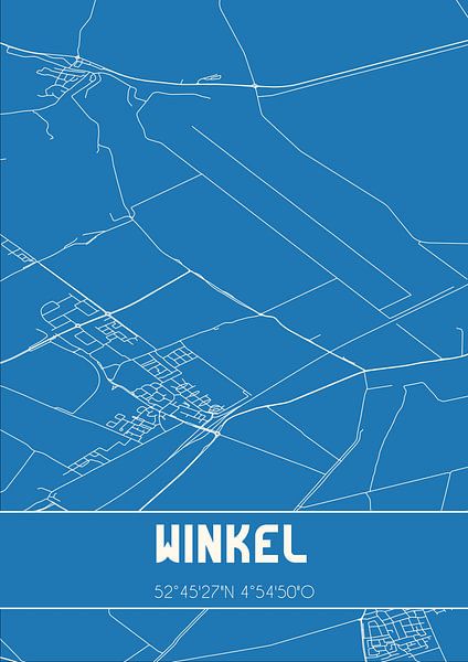 Blueprint | Map | Winkel (North Holland) by Prints of Place