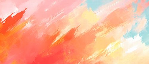 Kleurenspel in roze en oranje