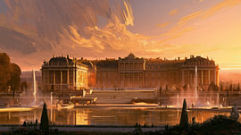 Paleis van versailles frankrijk abstract panorama van TheXclusive Art