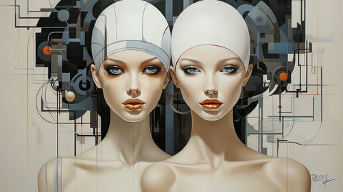 Portret twee vrouwen 