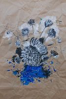 blaue Vase mit