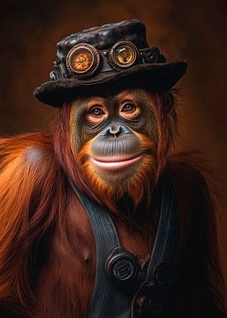 Steampunk Oerang-oetan van Harry Hadders