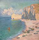 Étretat: Der Strand und die Falaise d'Amont, Claude Monet von Meisterhafte Meister Miniaturansicht