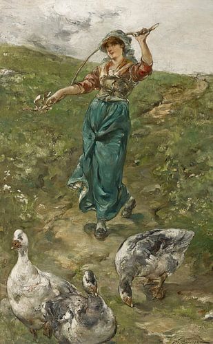 Walter Shirlaw-De Goose Herd