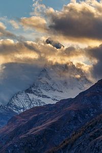 Das Matterhorn im Licht der untergehenden Sonne