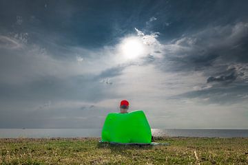 Summer in Friesland at the IJsselmeer near Hindeloopen by Harrie Muis