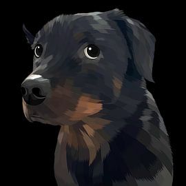 schwarzer Hundeblick