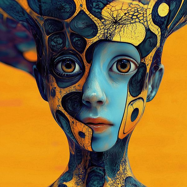 Weibliches Porträt mit Kopfbedeckung von Ton Kuijpers