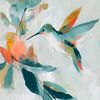 Abstrakter Kolibri in sanften Farben von But First Framing