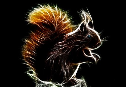 Glühendes Eichhörnchen