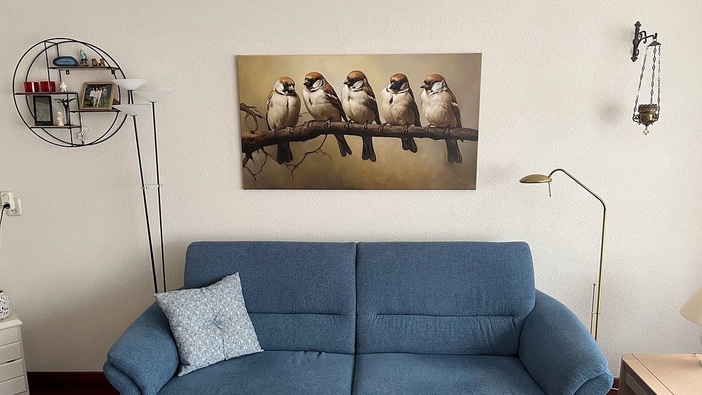 Sparrows  by Eye catching paintings 