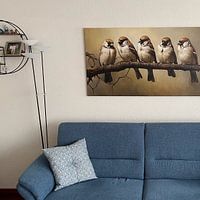 Photo de nos clients: Moineaux par Peintures accrocheuses, sur toile