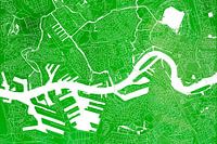 Rotterdam Stadskaart | Groene Aquarel