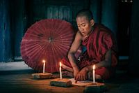 Young monk in the temples of Bagan
