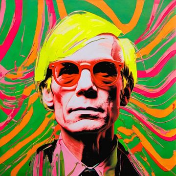 Hommage an Andy Warhol - Vintage Neon Pop Art by Felix von Altersheim