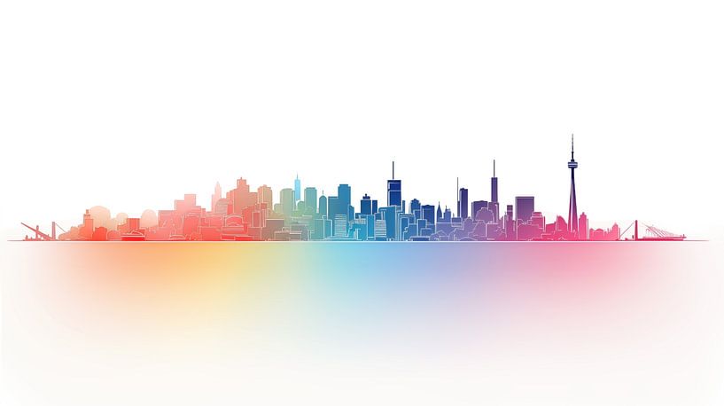 Rainbow skyline by Black Coffee