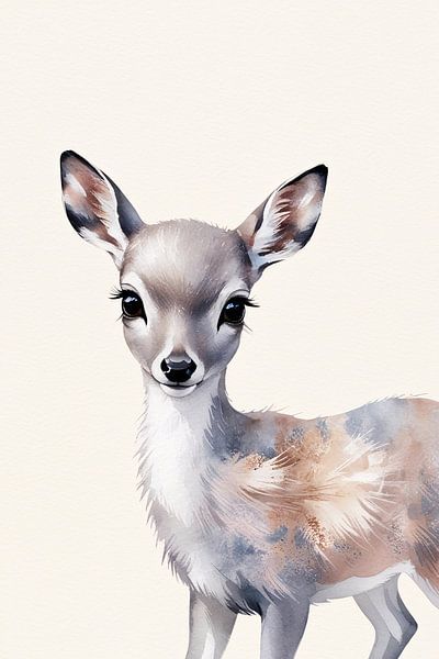 Peinture abstraite d'un veau de cerf par Art & Soul Creations