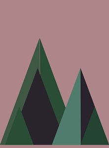 Yama - Graphic abstract design of mountains in the Dolomites