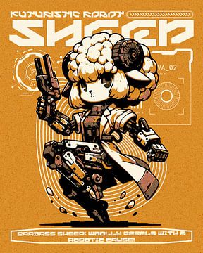 Robot-mouton futuriste