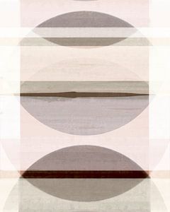 Abstrakte Bauhaus Formen Geometrie erdige Farben