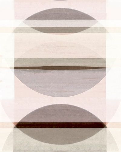 Abstract Bauhaus shapes geometry earthy colours