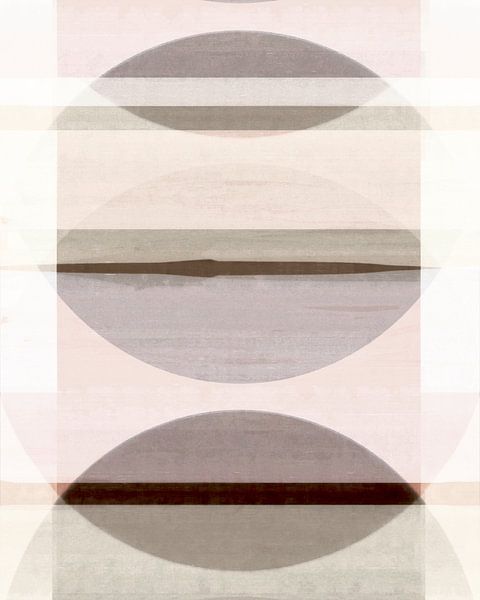 Abstract Bauhaus shapes geometry earthy colours by FRESH Fine Art