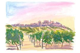 La Morra Cœur des vignobles des Langhe au coucher du soleil