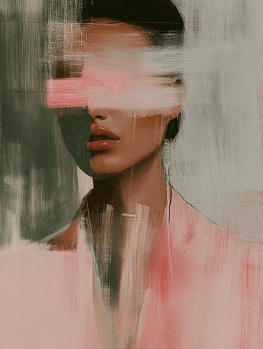 Portrait abstrait, art contemporain