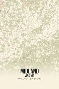 Carte ancienne de Midland (Virginie), USA. sur Rezona