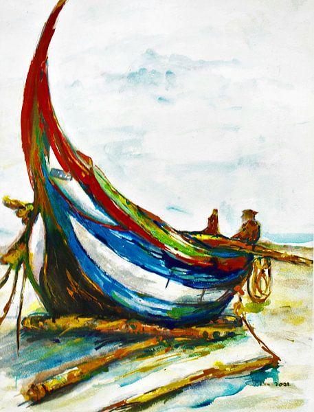 Bateau de pêche dans l'Algarve. par Ineke de Rijk