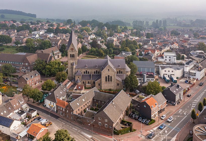 Aerial photo of the Sint-Petrus church in Gulpen by John Kreukniet