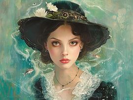 Porträt einer Frau von Abstraktes Gemälde