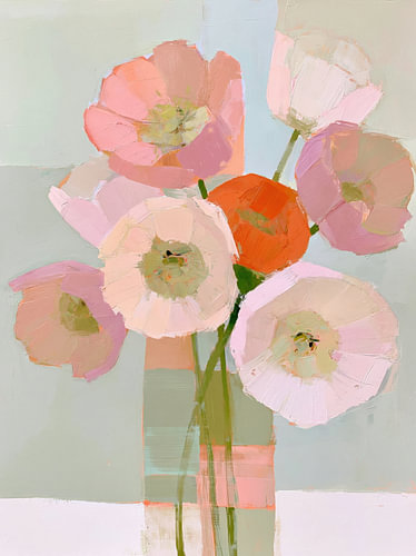 A Splendid Display of Pastel-Coloured Flowers