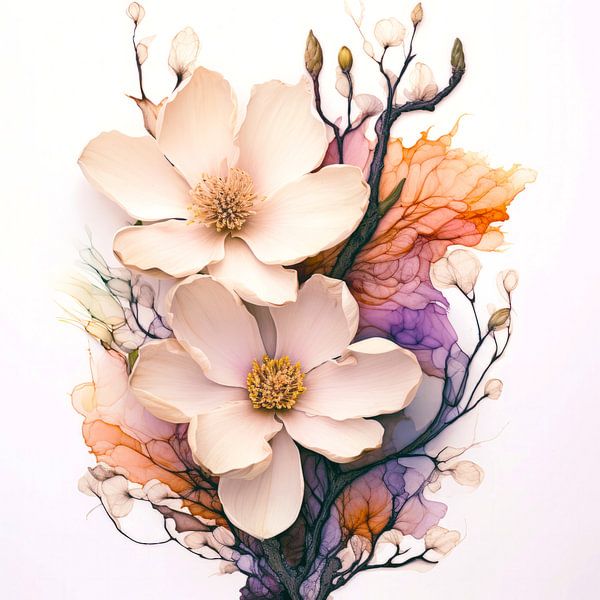 watercolor flowers by Virgil Quinn - Decorative Arts