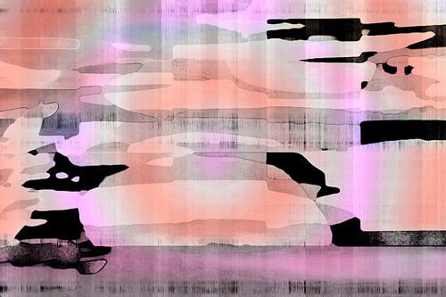 Africa Abstract 26 textile painting in pastel colors