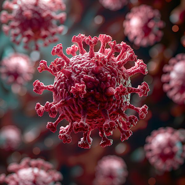 Fictional virus in colour by de-nue-pic