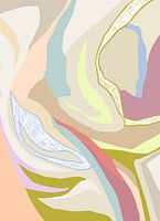 Modern Abstract | Beige Blauw Groen