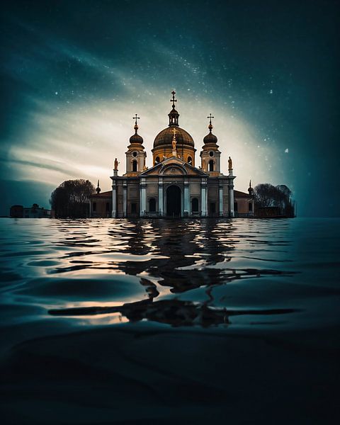 Kirche am Wasser von fernlichtsicht