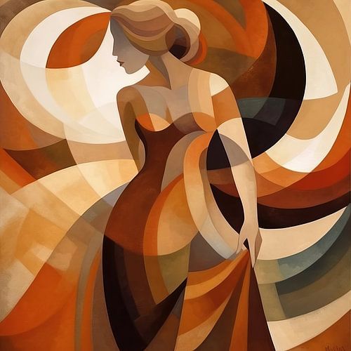 Vrouwencirkel 2 - Schilderij Vrouw