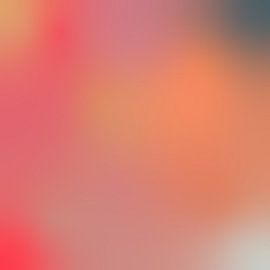 Retro 70s neon art. Abstract gradient in red, pink, orange, blue. by Dina Dankers