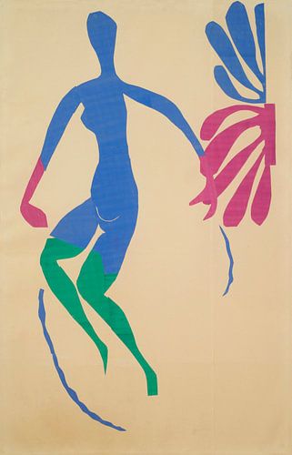 Henri Matisse, Blauw naakt met groene kousen, 1952