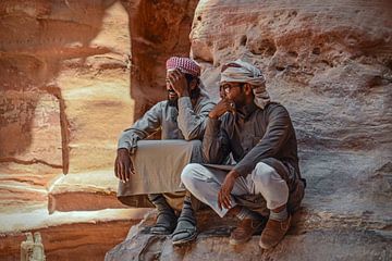 Arabische mannen in Jordanie by Chantal Schutte